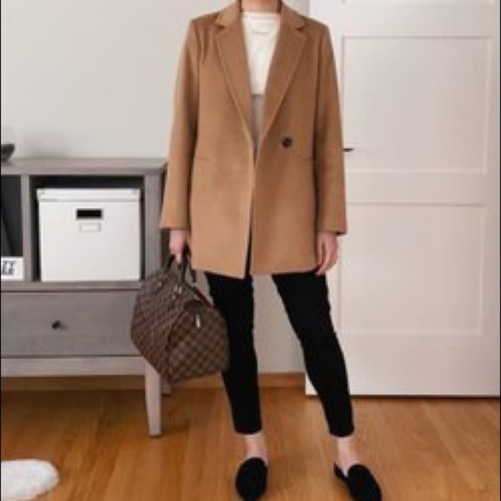 Camel blazer pea coat - Picture 2 of 6